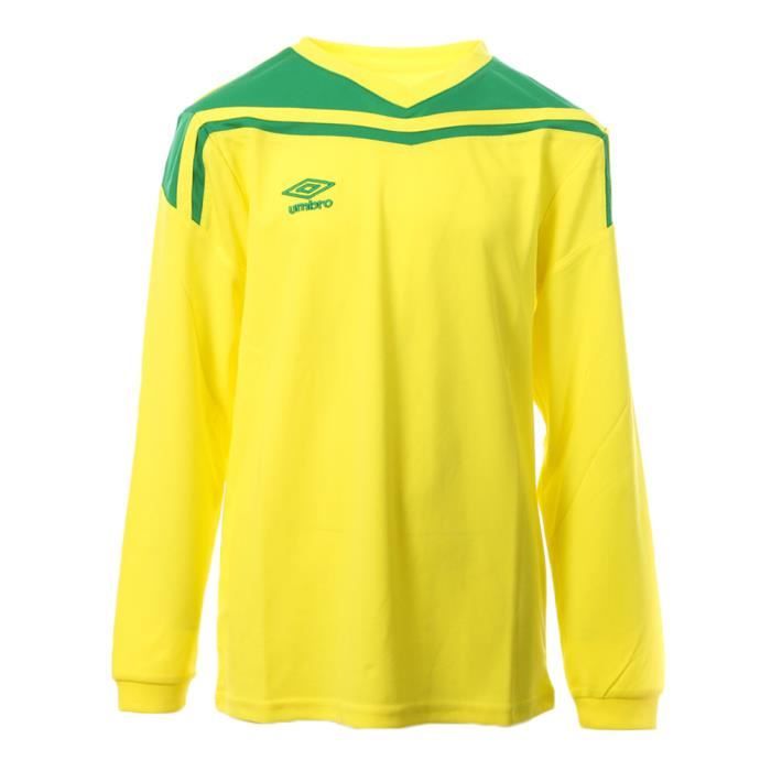 Maillot de foot enfant Umbro Play JSY ML Jaune Vert Manches