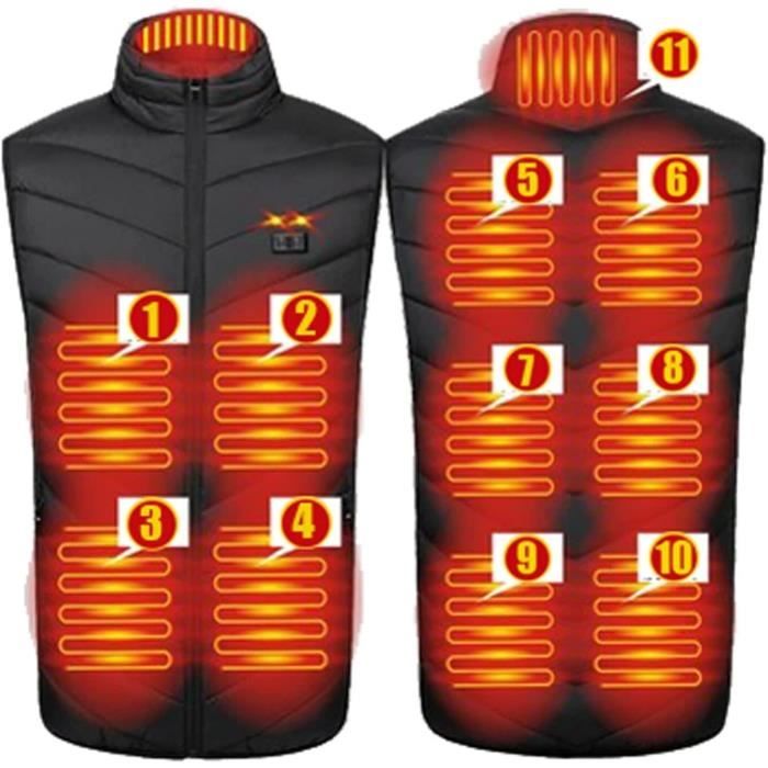 Gilet Chauffant électrique Unisexe – 23 Zones De Chaleur, Chargement USB