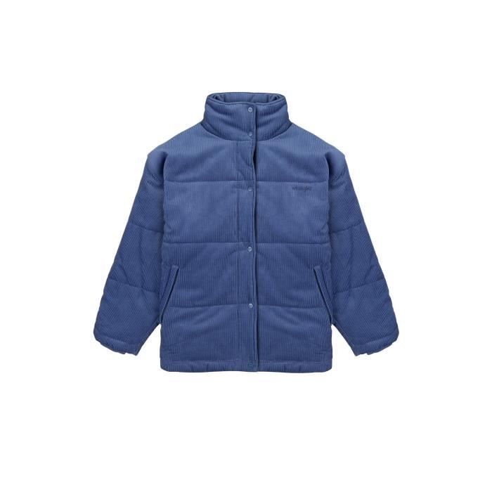 Doudoune en velours Cotele femme Wrangler blue Blue Cdiscount Pret a Porter