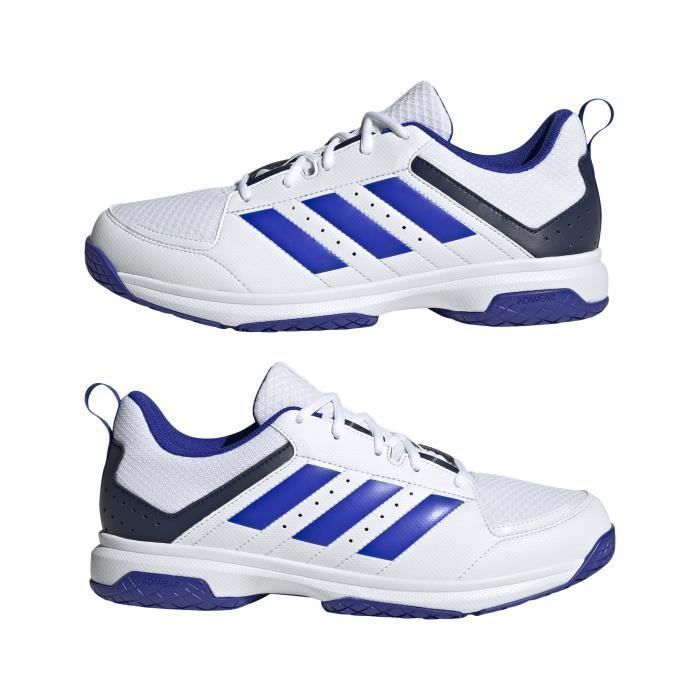 chaussures de handball indoor adidas ligra 7 - white/lucid blue/navy - 42