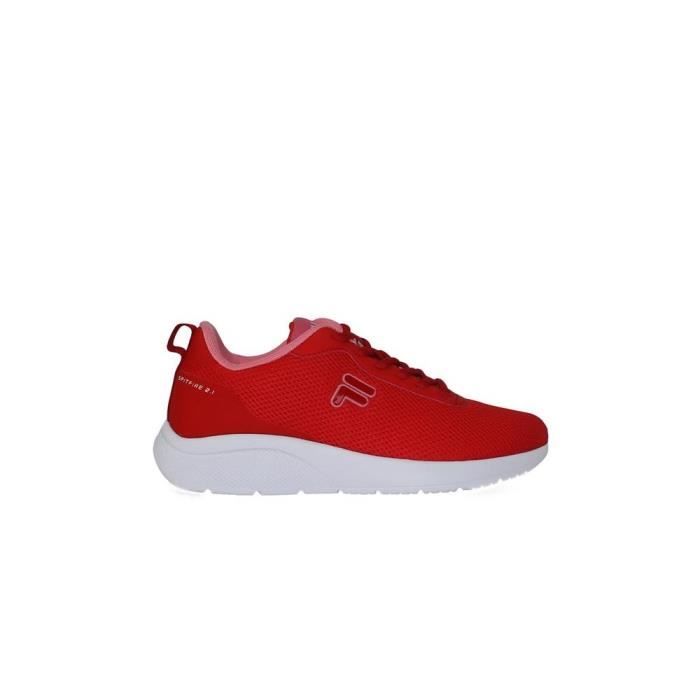 Chaussures FILA Spitfire Rouge Femme Adulte Lacets Textile Plat