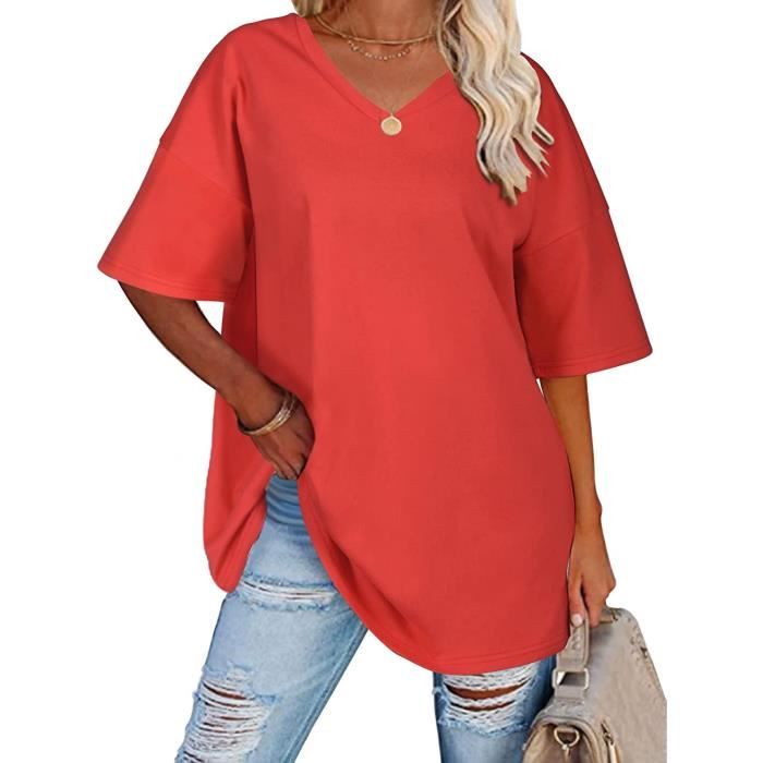 Bon prix tee 2025 shirt femme grande taille