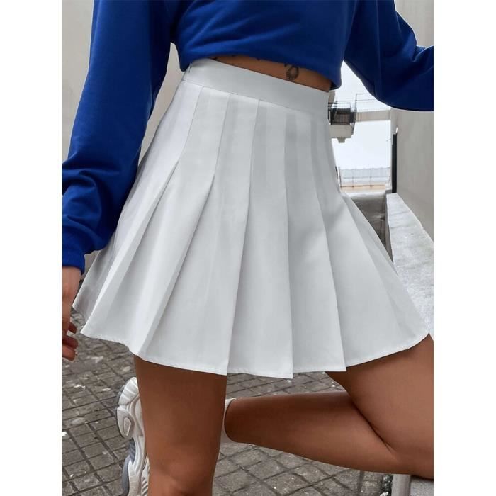 Jupe,Mini-jupe noire Sexy Y2k, pliss?�e, blanche, de Tennis, taille haute, Micro, ?�t?�, 2023 