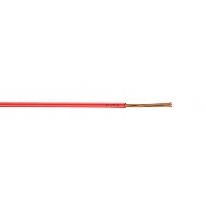 Fil électrique - NEXANS - h07vr - 10 mm² - Rouge - Monoconducteur ...