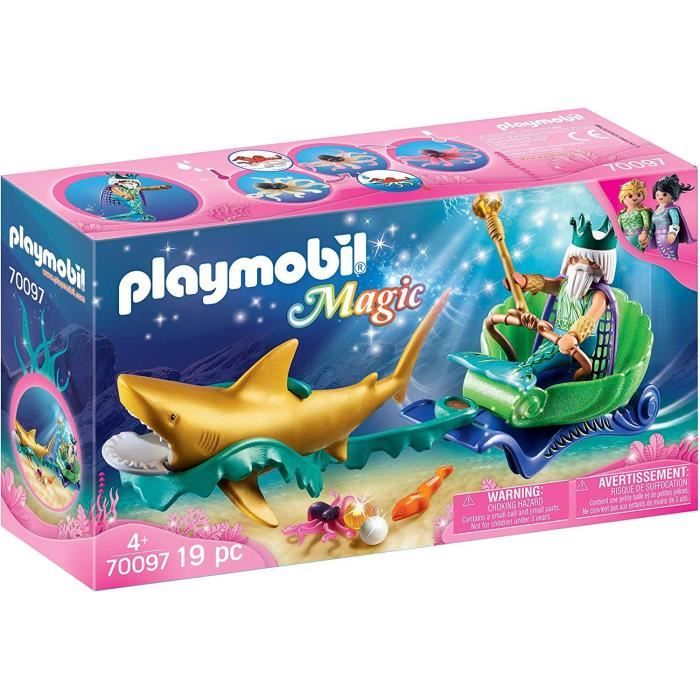 PLAYMOBIL 70097 Magic Les Sir nes Roi des mers avec cal che