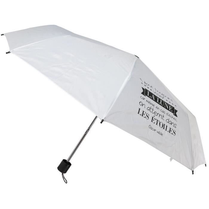 Parapluie Avec Housse De Rangement Collection Citation Viser La Lune Blanc Cdiscount Bagagerie Maroquinerie