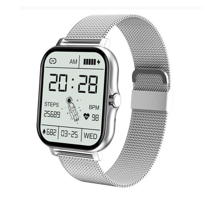 Montre Connectée Femme Élégante - Traqueur D'Activité, Fréquence Cardiaque, Sommeil, Étanche IP67, Bracelet Métal - 5