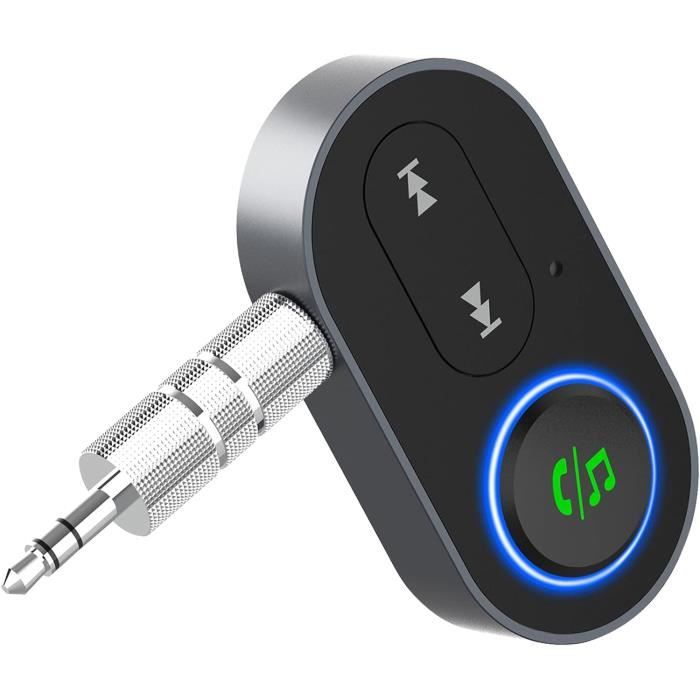 Bluetooth Adaptateur Jack Voiture, Recepteur Aux 3,5Mm Auxiliaire Audio, Usb Casque Prise Avec