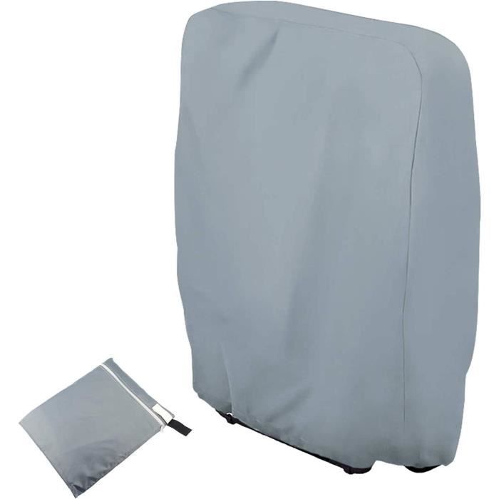 Udbrud Housse Chaise Jardin Pliante - Bâche Oxford Noire Imperméable Anti-UV Anti-Poussière - 93x82 Cm
