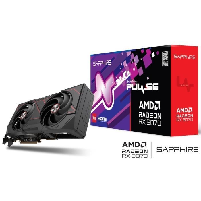 Carte graphique PULSE AMD RADEON™ RX 9070 GAMING Dual HDMI / Dual DP Neuf - vue 8