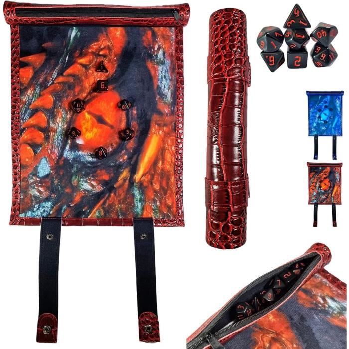 Sac Dice Dragon Power Beast - 2 En 1 Sac Et Plateau De Lancer Pour Dés RPG