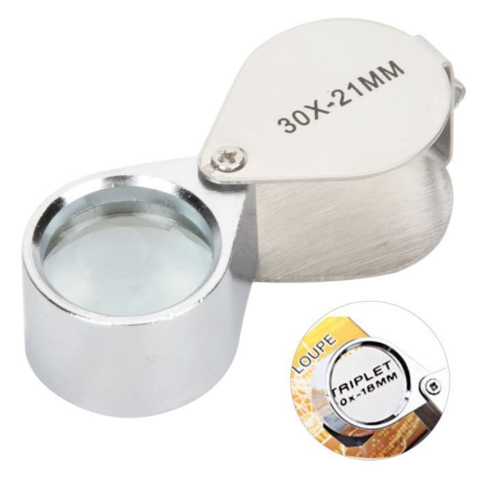 TMISHION Loupe pliante Mini Loupe Grossissante en Verre de Bijoutiers Portable pour