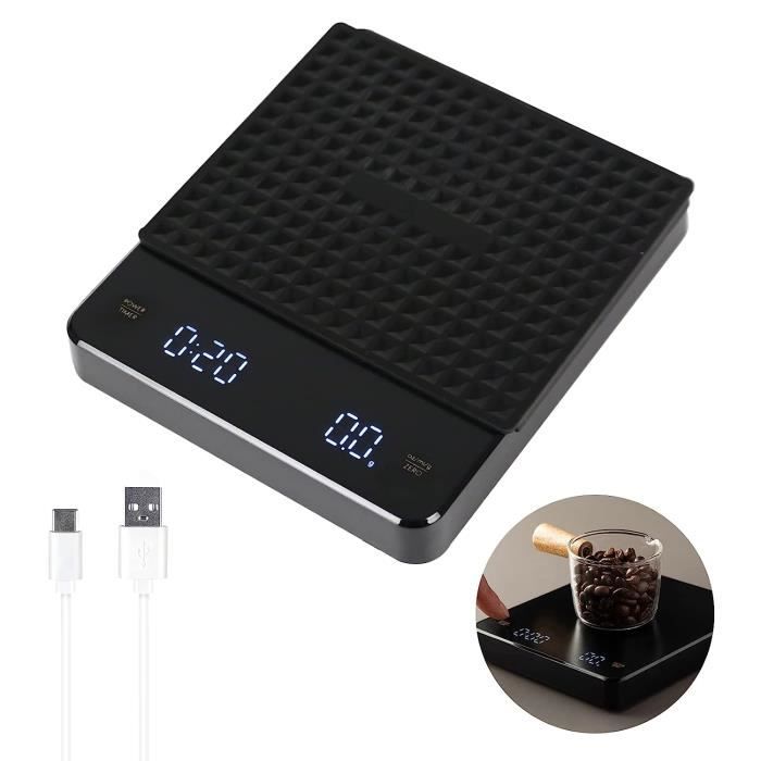 Balance De Cuisine Numérique Précise 10 Kg / 1 G - Rechargeable USB, écran LCD, Fonction Tare, 6 Unités (g, Kg, Lb, Oz, Ml)