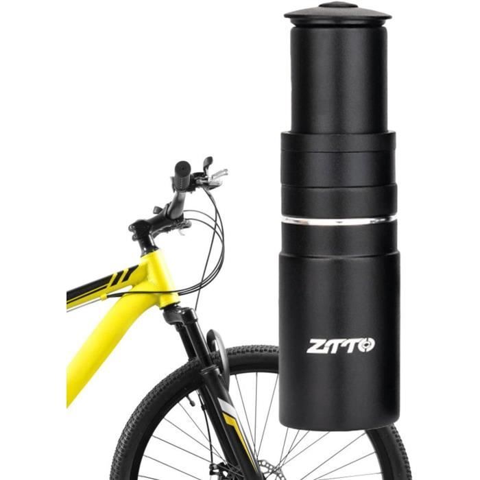 Rallonge Potence Vélo Alu 56,9 Cm - Noir/argent, Pour VTT/vélo, Réglage Hauteur Guidon