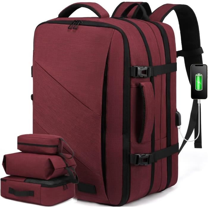 Sac à Dos De Voyage 40L étanche – Avec Compartiment à Chaussures, Pour Ordinateur 17 Pouces, Cabine Avion