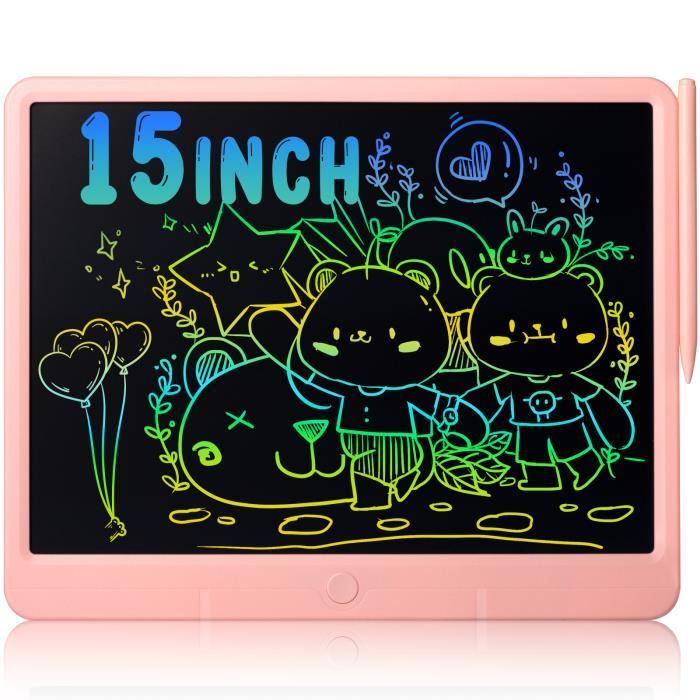 TUGAU Tablette d'écriture LCD 15 pouces Ardoise Magique Coloré Tablette  Dessin Enfant Jouet Enfant 3 4 5 6 7 8 Ans Garçon Fille - Cdiscount Jeux -  Jouets