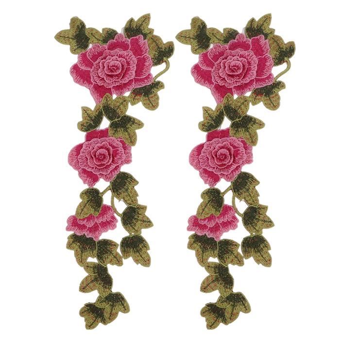 Patchs Thermocollants Fleurs En Dentelle - Lot De 10 - Motifs Brodés Colorés - Pour Vêtements, Sacs, Accessoires - Décoration DIY - 6