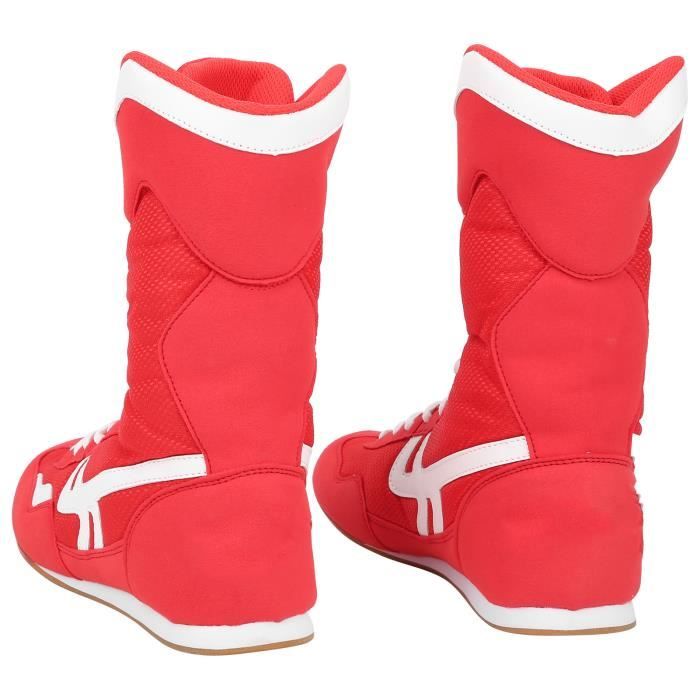 VGEBY Chaussures de boxe montantes Chaussures de Boxe de Lutte Cheville Montante Chaussures d'Entraînement pour Arts Martiaux