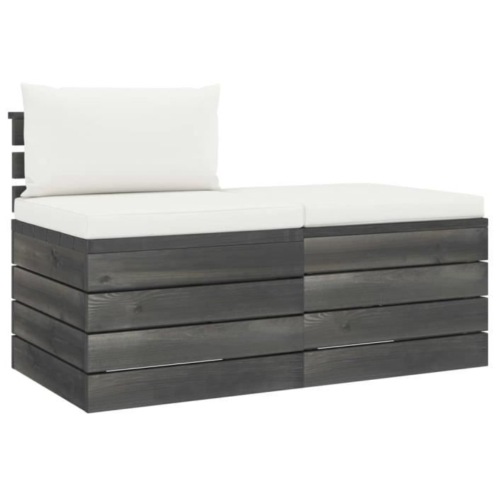VidaXL Salon Palette 2 pcs Bois de Pin Massif