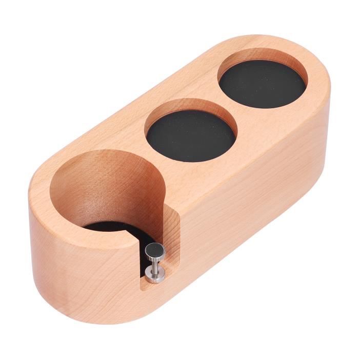 Station De Bourrage Café En Bois Noyer - Support Tamper 51-54mm - Brosse Nettoyage Incluse