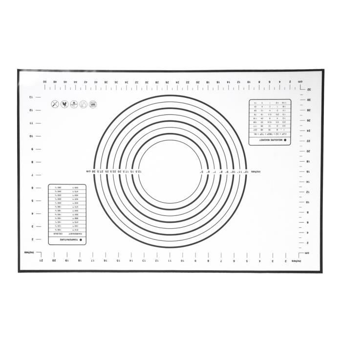 VINGVO tapis de pâte à rouler Ménage Cuisine Silicone Tapis De Cuisson ...