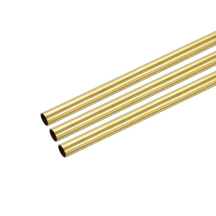 Tube En Laiton Rond - Longueur 50cm - Diamètre 8mm (0,8cm) - Pour Modélisme, Mécanique, Projets DIY - Résistant Haute Pression