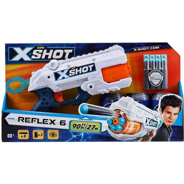 Zuru Pistolet A Fleche Xshot Reflex 6 8 Fleches Achat Vente Pistolet Bille Mousse Cdiscount