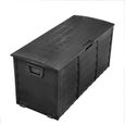 Boîte de rangement de jardin Noir imitation bois 112x49x54cm - Bc-elec - PLAS-BOX-1