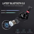 Ecouteur Bluetooth 5.0,Ecouteurs Sans Fil IPX8 Etanche 150 Heures Stéréo TWS avec Indicateur LED, CVC 8.0 Réduction du Bruit-1