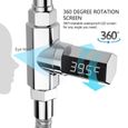 Thermomètre de douche à LED numérique sans pile visible et précise Moniteur de température de l'eau  SET ACCESSOIRES SALLE DE BAIN-1