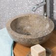Vasque à poser en marbre gris - WANDA COLLECTION - Barcelone - diamètre 30 cm - forme ronde-1