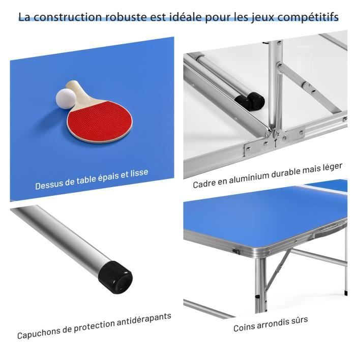 Housse Table Ping Pong Table de Tennis de Table Housse de Protection Bâche  Imperméable Oxford Polyester Couverture165×70×185 cm - Cdiscount Sport