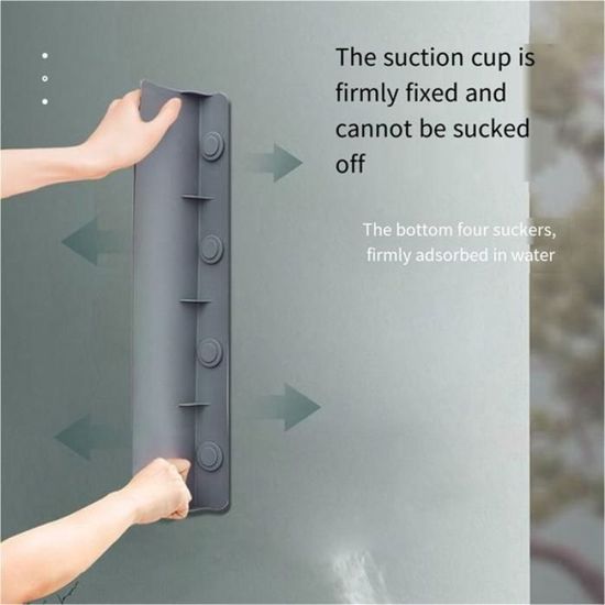 Protection Anti-éclaboussures En Silicone Pour Robinet, 45 X 14 Cm Avec Poignee Bac Degouttage Et Porte Eponge Pour Cuisine Salle De Bain Bar Camping Car Gris 88294782