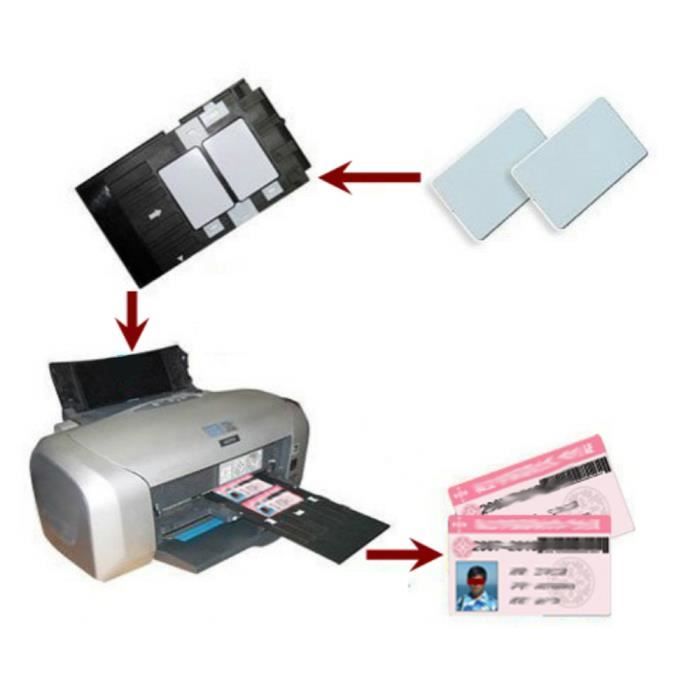 Pièces de 100 cartes de visite en PVC à jet'encre pour imprimante