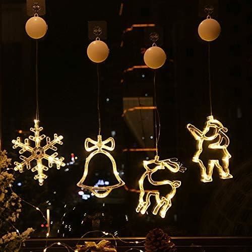 Lot De 5 Guirlandes Lumineuses À Led En Forme De Silhouette De Noël En  Verre Avec Ventouse Pour Décoration De Chambre D'Enfa[H8198] - Cdiscount  Maison