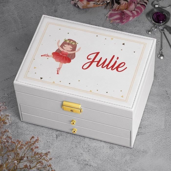 Boîte à Bijoux En Bois Vintage - Coffret Avec Poignée, Rangement Pour Colliers & Bagues