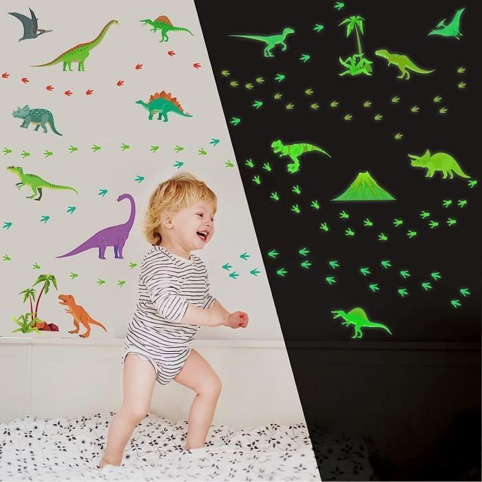 Stickers dinosaure,Autocollant Muraux de Lumineux Dinosaure, Stickers  Dinosaure pour Enfant,Autocollant Lumineux Autocollant,Fille Garçon Deco  Chambre : : Cuisine et Maison