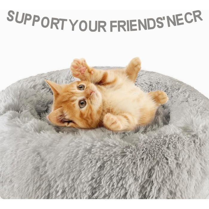 Peluche Doux Oreiller de Couchage Long Coton Confort Chat Mignon 90CM - Marron