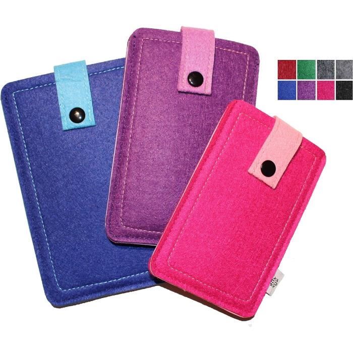 Housse De Protection En Feutre Pour Kindle Paperwhite 1/2/3 & Voyage 6" - Ultra Fine - Noir Ou Blanc - Poche Avant