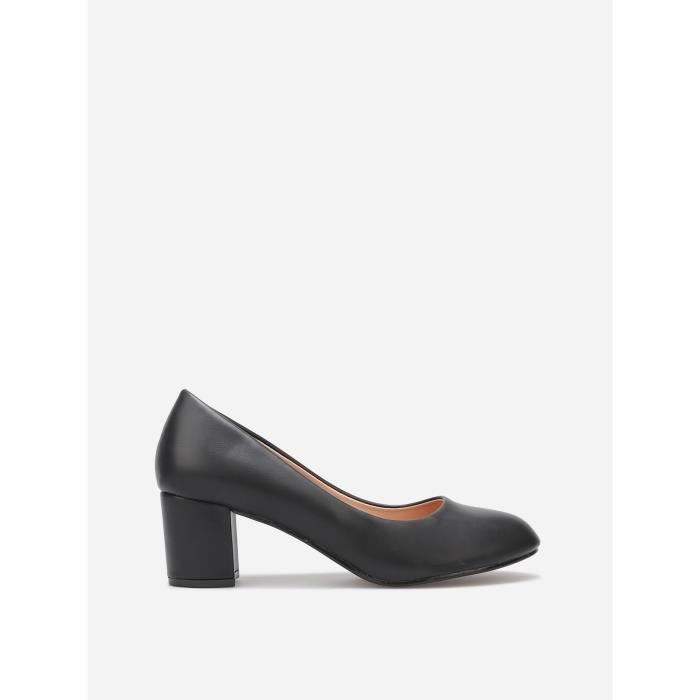 Escarpin talon online carré bout rond