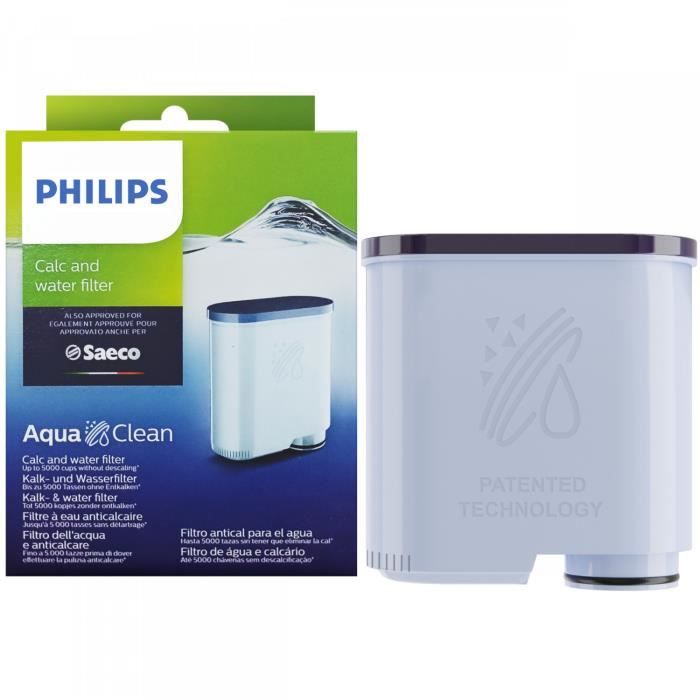 Lot de 4 filtres à eau Wessper compatibles avec les machines à café Philips  Saeco Aquaclean CA6903/10 - Bleu - Cdiscount Electroménager