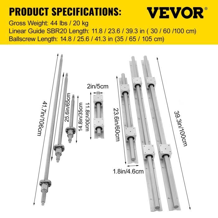 Rail Linéaire Miniature MGN15H – Guidage Précis, Glissement Fluide – Longueurs 100 à 1000 Mm (ici 900 Mm)