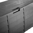 Boîte de rangement de jardin Noir imitation bois 112x49x54cm - Bc-elec - PLAS-BOX-2