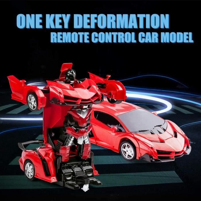 Voiture T l command e Robot Transformers 2 en 1 Rouge