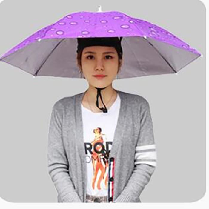 Chapeau Parapluie Pliable Avec Protection UV - Réglable, Pour Randonnée, Plage, Camping | Ombre Portable Adulte Enfant, Léger Et Compact - 9