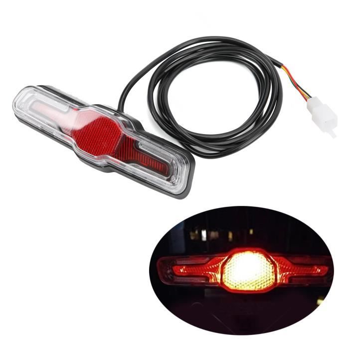 URPIZY Feu arrière 36-48 V pour vélo électrique - Feu arrière de sécurité ultra