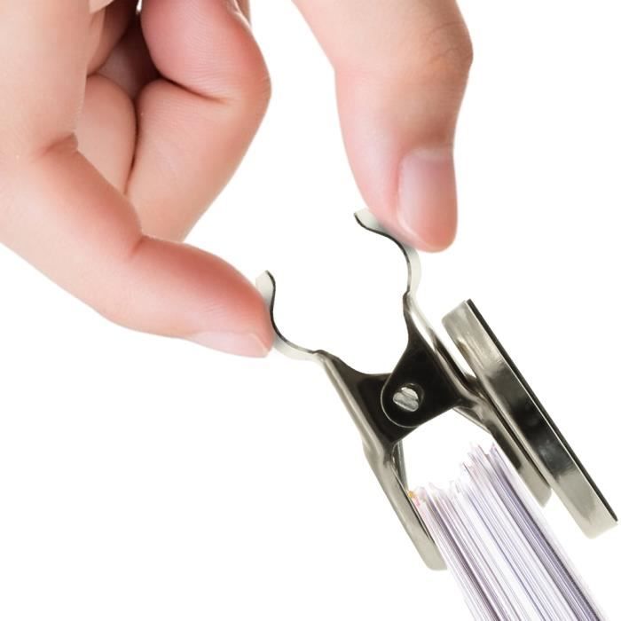 8 Clips Magnétiques Argent Pour Tableau Blanc/Frigo - Bureau/Maison