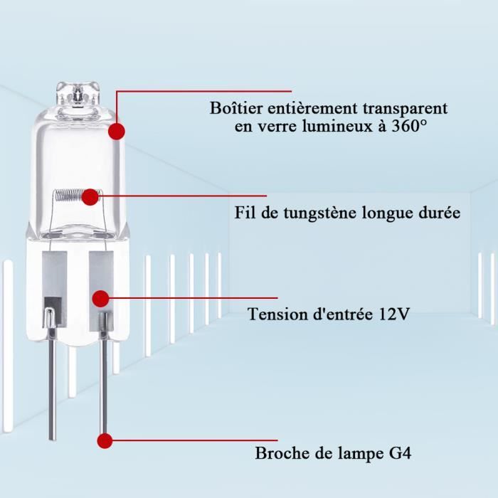 Ampoule halogène à usage intensif G4/10W/12V 2800K