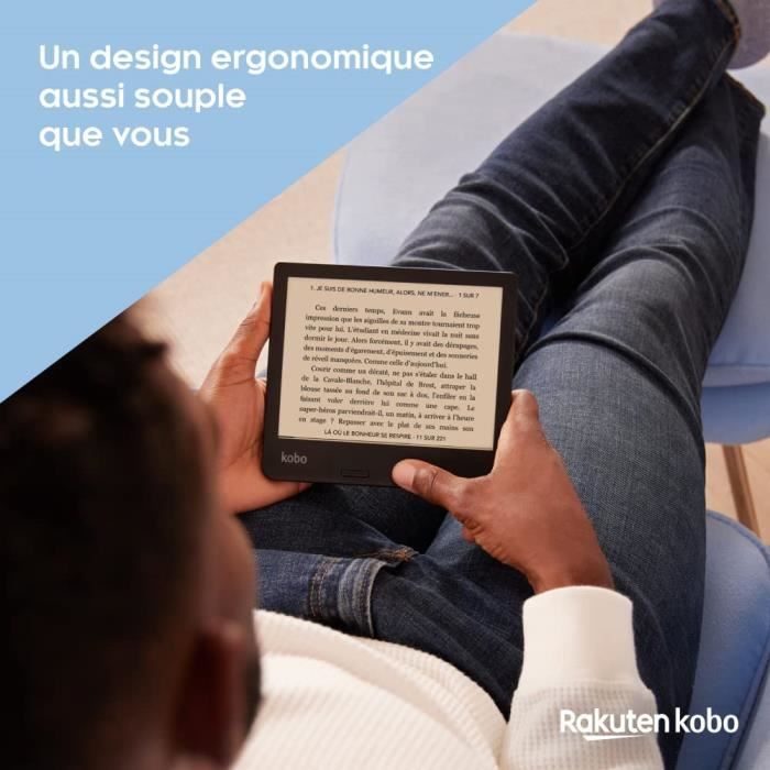 Coque KOBO Libra 2 Couverture de protection de livre électronique Apporter  du soutien - Bleu Foncé - Cdiscount Informatique