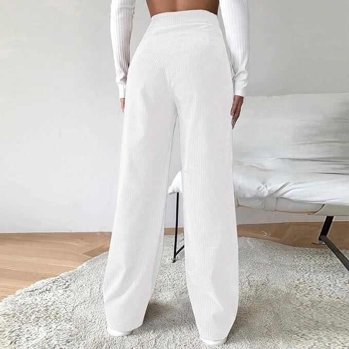 Pantalon de Sport Femme Ample Chic Printemps Pantalon De Jogging Femme Large  avec Poche Pas Cher Pantalon Femme Taille élastique Chaud Hiver Confortable  Casual Casual (White, XS) : : Mode